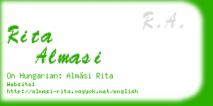 rita almasi business card