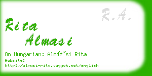 rita almasi business card